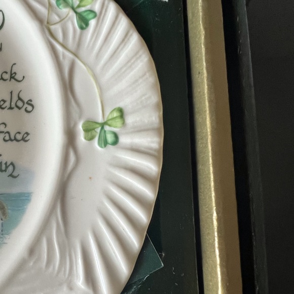 Authentic Belleek Irish Blessing Plate - Picture 3 of 8
